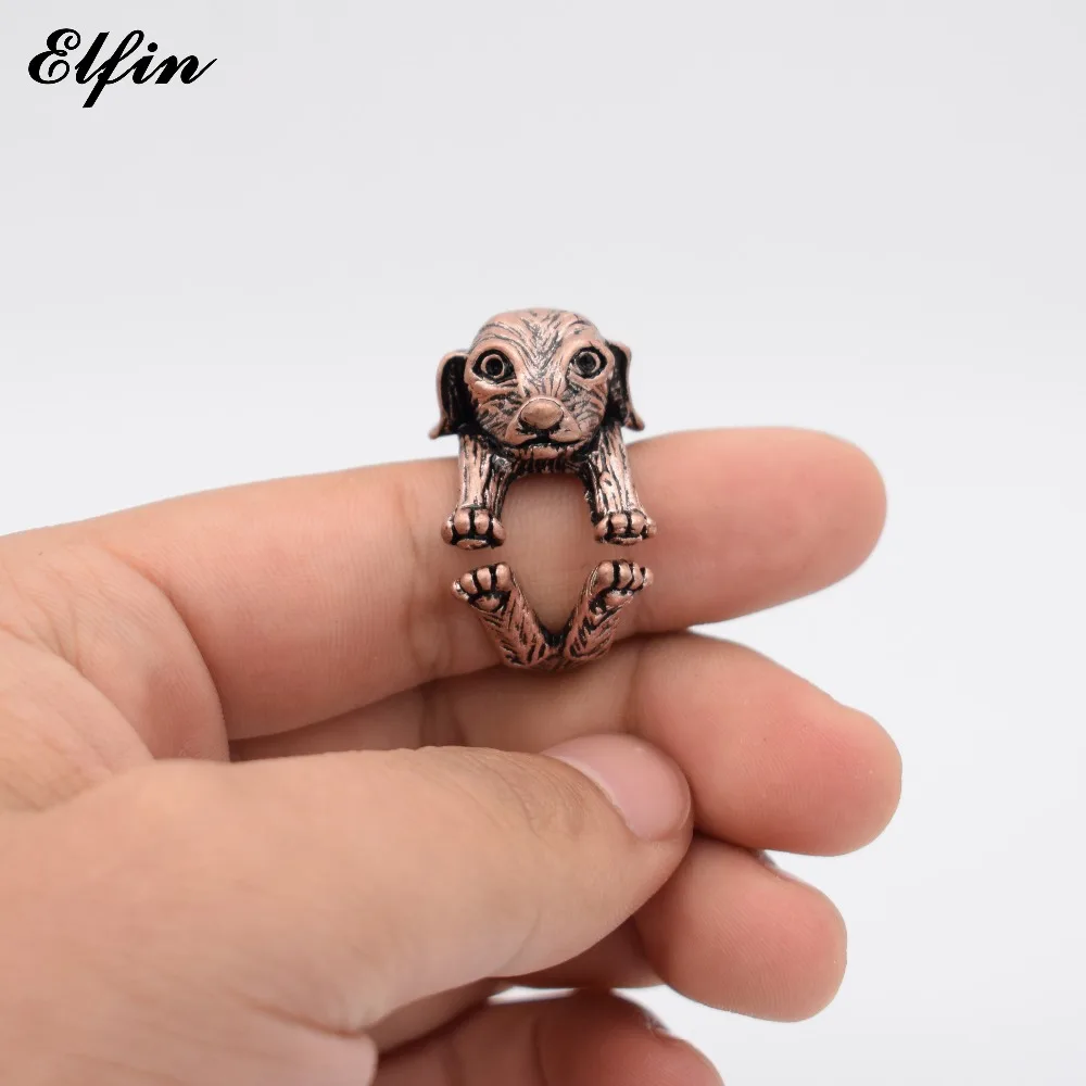 Эльфин оптом винтажное регулируемое кольцо такса мужские модные милые ювелирные