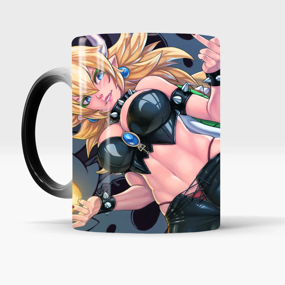 Волшебные кружки Bowsette, меняющие тепло, волшебный для вина, Волшебная кофейная кружка