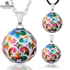 Коллекция 2018 года, подвеска в виде ангела в виде кружевного шара, ювелирное изделие для беременных, 22 мм, Eudora Harmony Ball, подвеска в виде колокольчика
