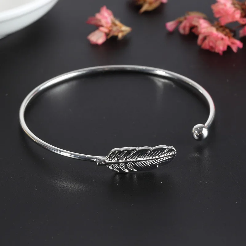 2018 hot new accessories hand-leaf copper beads open bracelet alloy plating wild fashion jewelry | Украшения и аксессуары