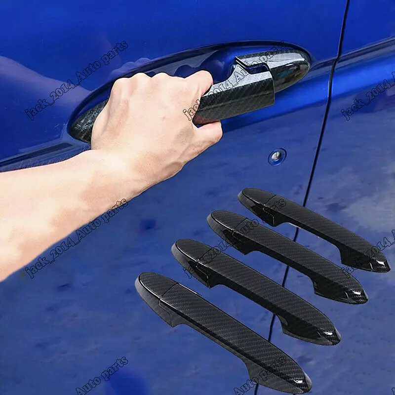 Углеродное волокно внешняя дверь чаша крышка отделка для Honda Jazz Fit 2014 2015 2016 2017 2018 |