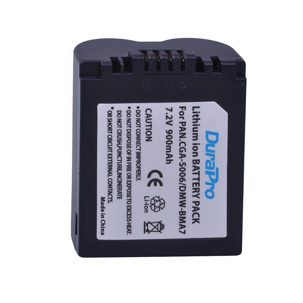 Durapro 1pc CGA-S006 DMW-BMA7 CGA S006 DMW BMA7 Rechargeable Camera Battery For Panasonic DMC FZ7 FZ8 FZ18 FZ28 FZ30 FZ35 FZ38 |