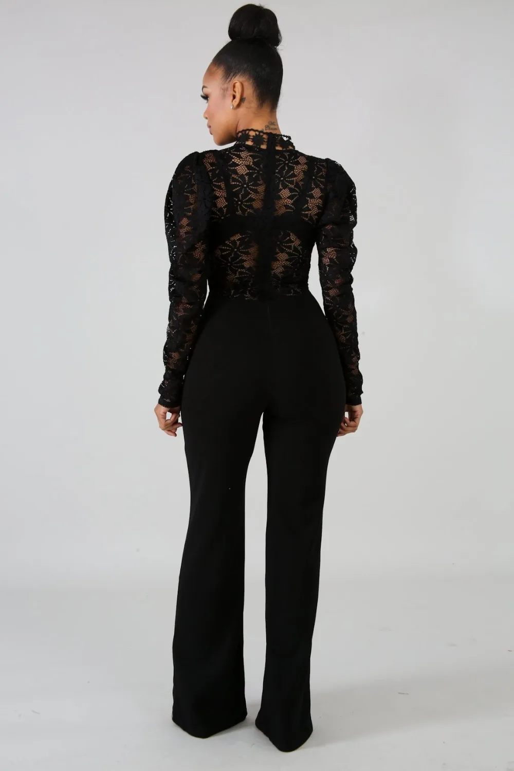 Кружевное платье в стиле пэчворк Для женщин комбинезон Повседневное с длинным