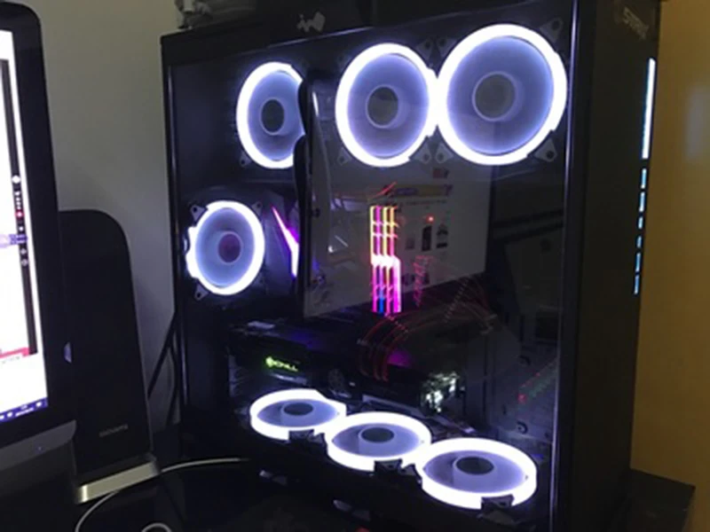 Горячий RGB Аврора охлаждающий вентилятор 120 мм 6Pin контроллер Светодиодная лента кольцо для компьютера кулер воды великолепный цвет регулируемый вентилятор радиатора