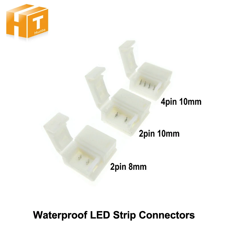 

Free Welding Connector for Waterproof LED Strip 2pin 8mm / 2pin 10mm / 4pin 10mm 5pcs/lot.
