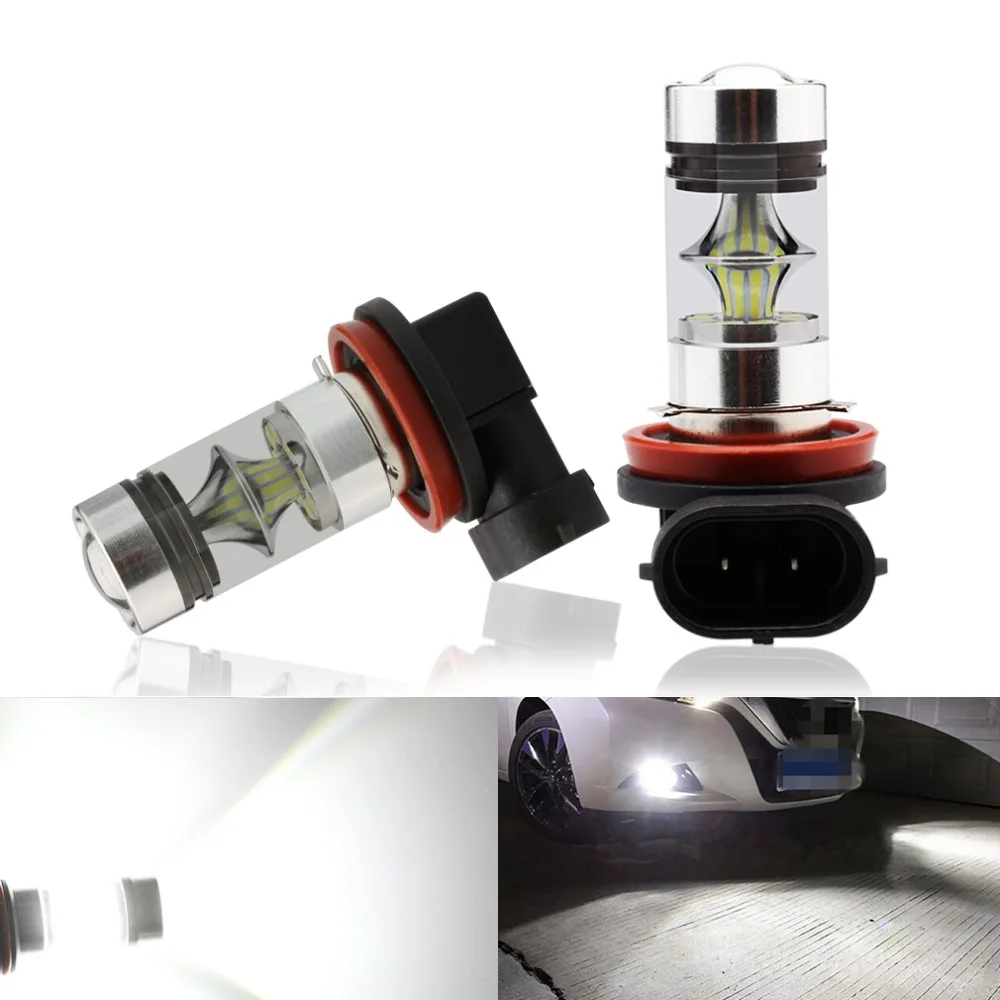 H7 H8 H11 светодиодные лампы HB4 9006 HB3 9005 Противотуманные фары для вождения 3030SMD задний