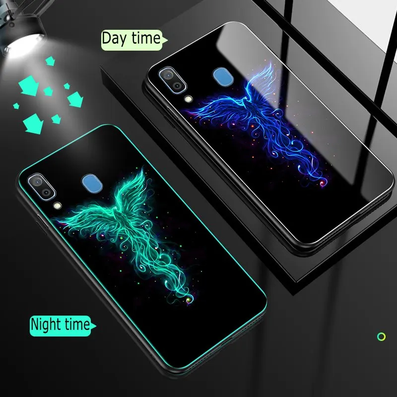 Чехол для samsung Galaxy A50 A30 A20 чехол из закаленного стекла светящийся противоударный мультяшный чехол с картинкой из сериала Teen Wolf для samsung Galaxy A30 A50 чехол - Цвет: Lark