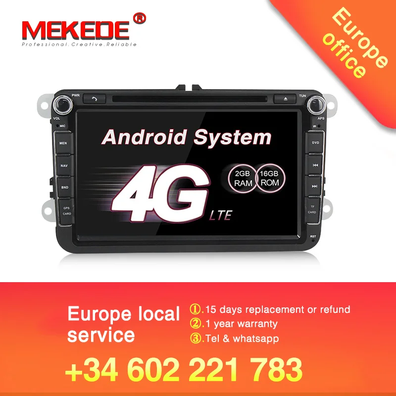 Четырехъядерный Android 7 1 Автомобильный DVD Радио стерео для VW/Passat/POLO/GOLF/Skoda/Seat/Leon с gps