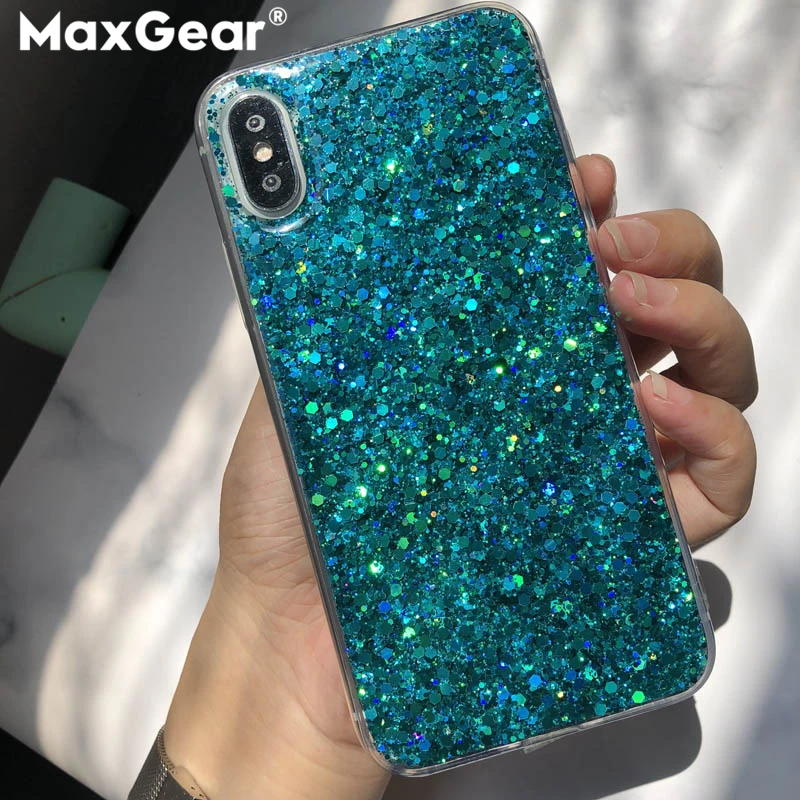 Чехол с блестками для Huawei P30 P40 Honor 10 Mate 20X P Smart 2019 SamSung Galaxy S10 Lite S20 Plus A7 2018 | Мобильные
