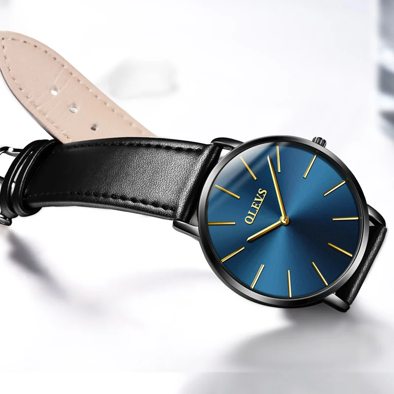 The new fashion trend in waterproof watch men ultra-thin belt for men's female couples quartz | Наручные часы