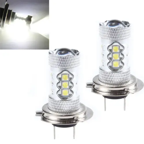 1 шт х Противотуманные фары Дневные Фары Светильник 80W H7 светодиодный лампа 16 SMD DC