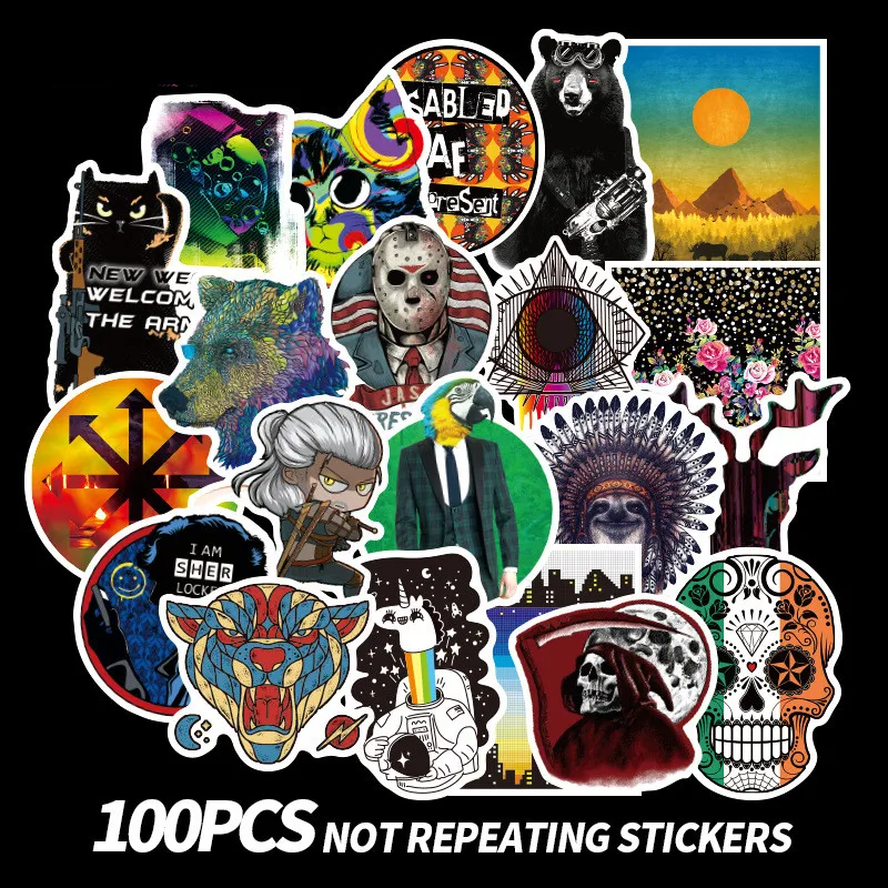 Шт./упак. 100 Смешанная мультяшная игрушка красота граффити наклейка s для мото