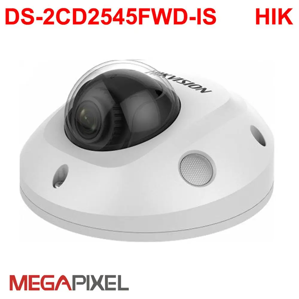 Hikvision 4MP Darkfighter мини купольная DS 2CD2545FWD IS POE Аудио Сигнализация cctv видеонаблюдение