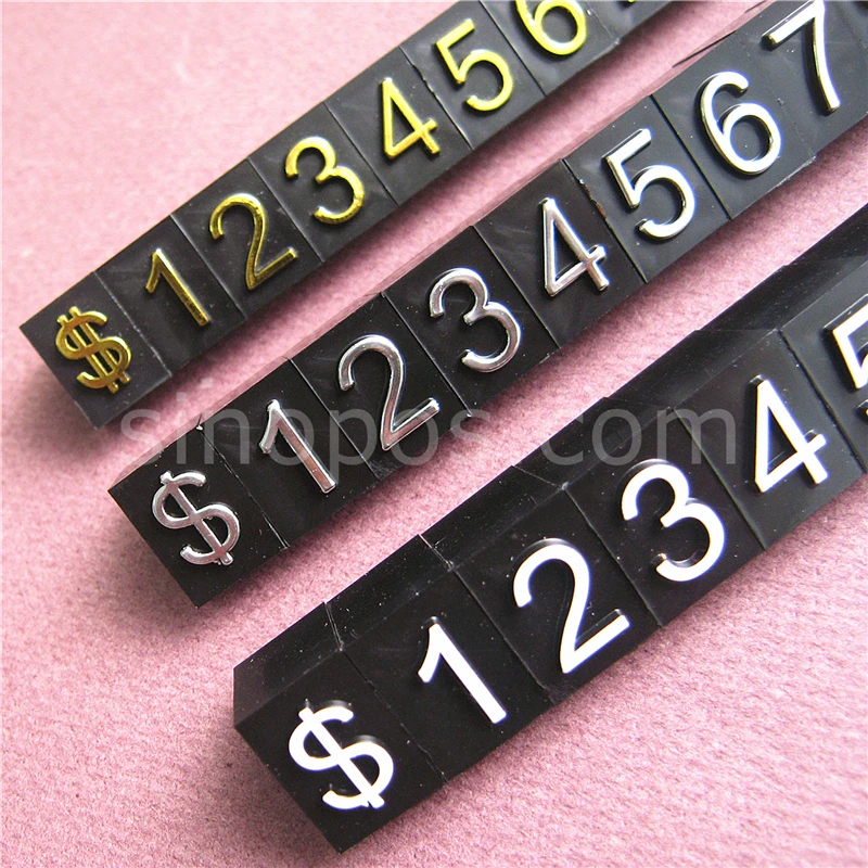 X Large комбинированный ценник доллар евро цифры кубики с защелкой наклейка для