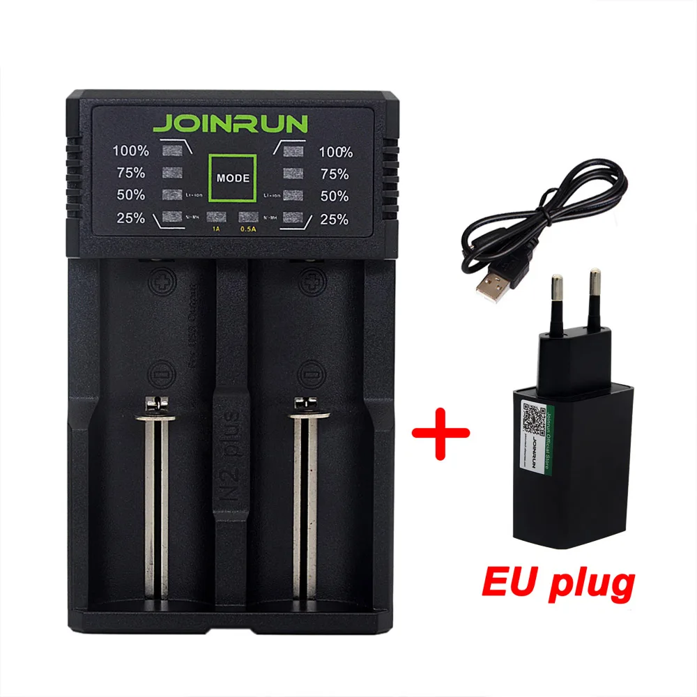 Joinrun N2 Plus 18650 зарядное устройство для 18650 20700 26650 Li-Ion Ni-MH Ni-Cd перезаряжаемый с европейской вилкой - Цвет: N2 with EU Plug