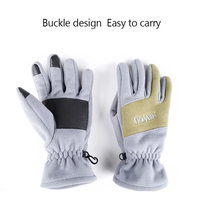 Hewolf Multifunctional Outdoor Hiking Gloves Winter Thermal Touch Screen Cycling Men Women Camping Fishing Windproof Glov | Спорт и