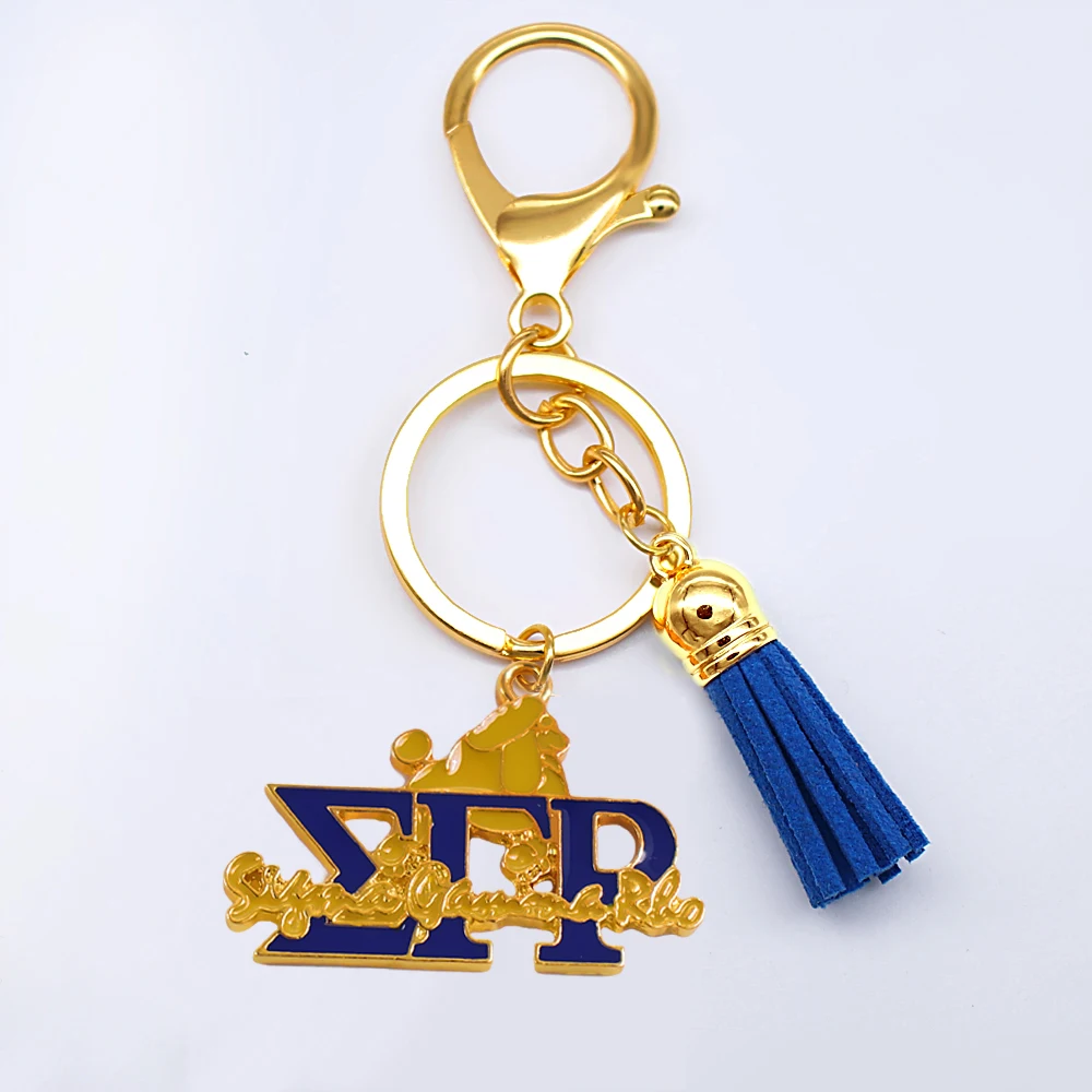 Новая мода эмаль металл греческое общество Сигма гамма RHO sorority подвеска брелок с