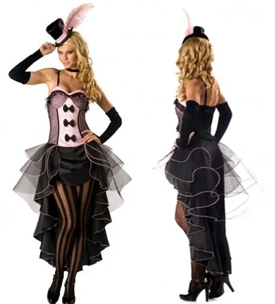 Женский костюм для танцев розовый Бурлеск |