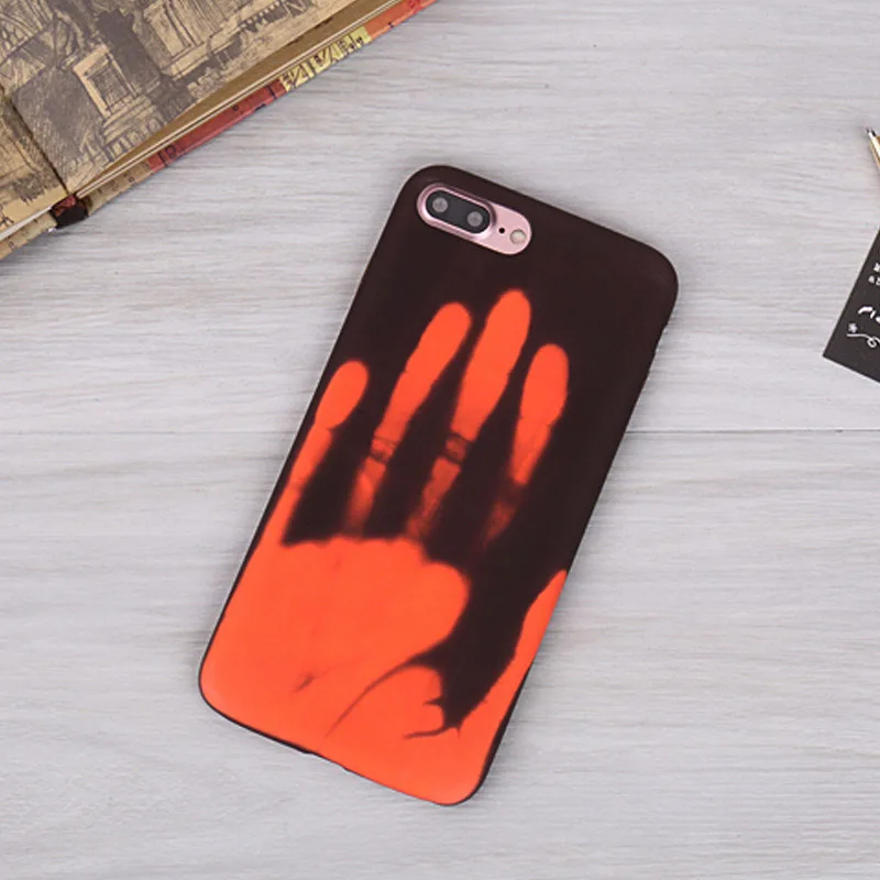 Термочувствительный чехол для телефона меняющий цвет мягкий из искусственной