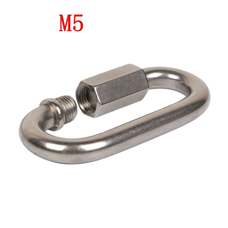 1 шт. M5 316 цепь из нержавеющей стали быстрая связь морская овальная нить карабин