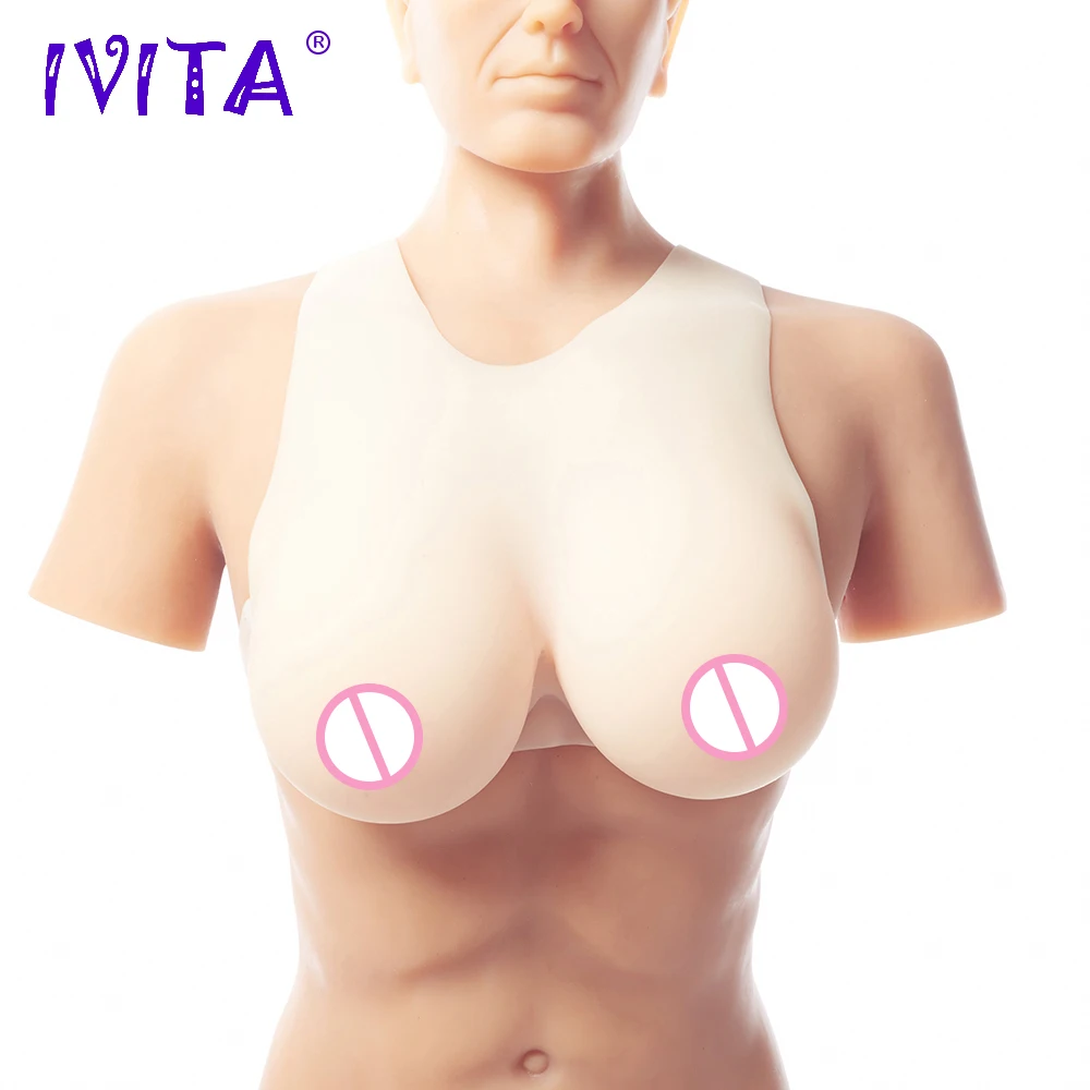 

IVITA 2800g Realistic Silicone Breast Forms Fake Boobs For Crossdresser Transgender Silicone Breasts Drag Queen Shemale Enhancer
