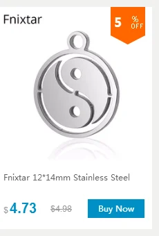 Fnixtar популярный 316L из нержавеющей стали лапа металлический круглый мини-Кулон 12*14 мм Подвески для DIY ювелирных изделий Лучшие подарки 20 шт./партия