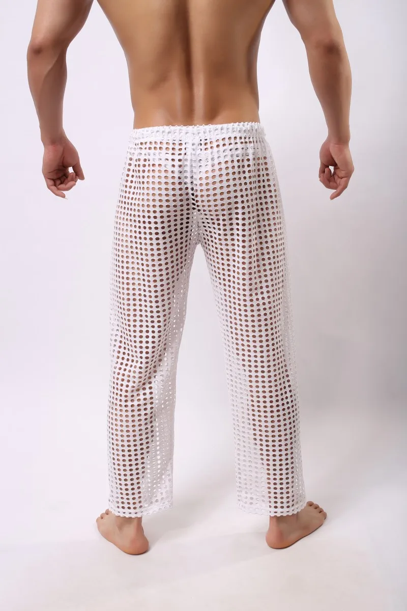 Мужская пижама прозрачная Мужская сексуальная пижама Повседневная lounge pijama hombre открытая Сексуальная мужская s тонкая Пижама celos pigiama uomo