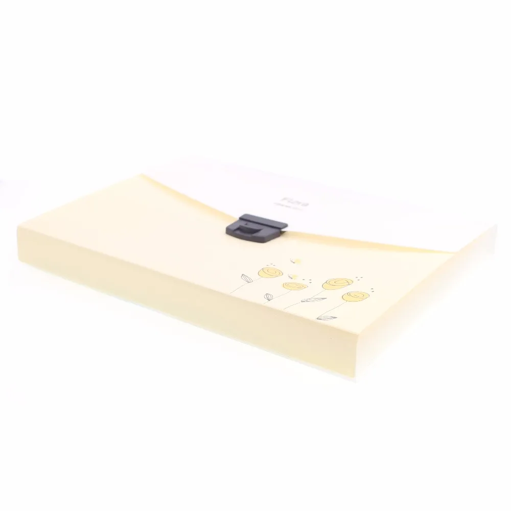 Папка-портфель с 13 карманами желтая диагональ A4 | Канцтовары для офиса и дома - Фото №1