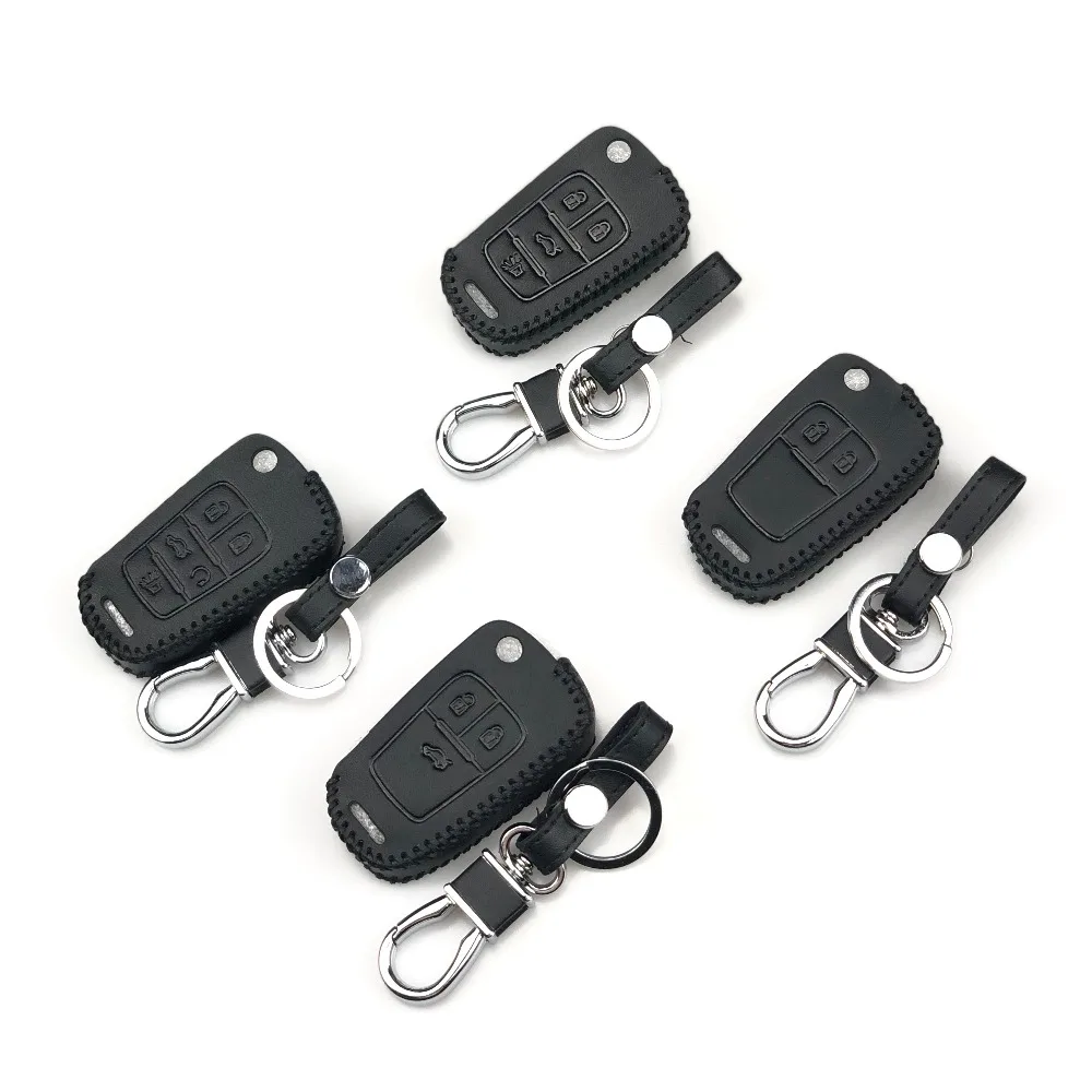 Кожаный чехол для ключей с дистанционным управлением брелок Chevrolet Cruze Captiva Matiz TRAX