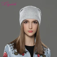 liliyabaihe women autumn and winter hat angora knitted skullies be cap solid colors fashion the most popular decoration cap