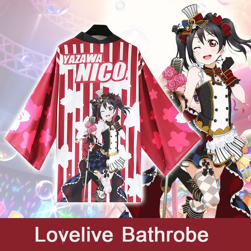 

Love Live Bathrobes Chiffon Pajamas Cloaks Nico Yazawa Cosplay Costumes Ayase Eli Yukata Coat Lovelive! Kousaka Honoka Tops