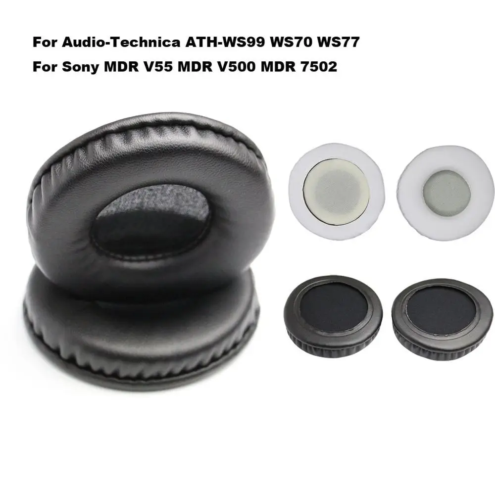 Сменные амбушюры для наушников Audio Technica ATH-WS99 WS70 WS77 Sony MDR-V55 V500 7502 наушники 80 мм #709 |