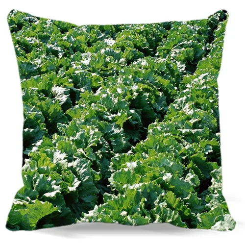 Кукурузное поле капусты листья горчицы Таро дерево квадратных хлопок полиэстер