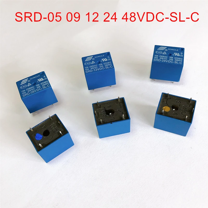 3V 5V 6V 9V 12V 24V 48V DC SONGLE Реле питания T73 SRD 05V 48VDC SL C PCB тип|power pcb relay|relay finderrelay |
