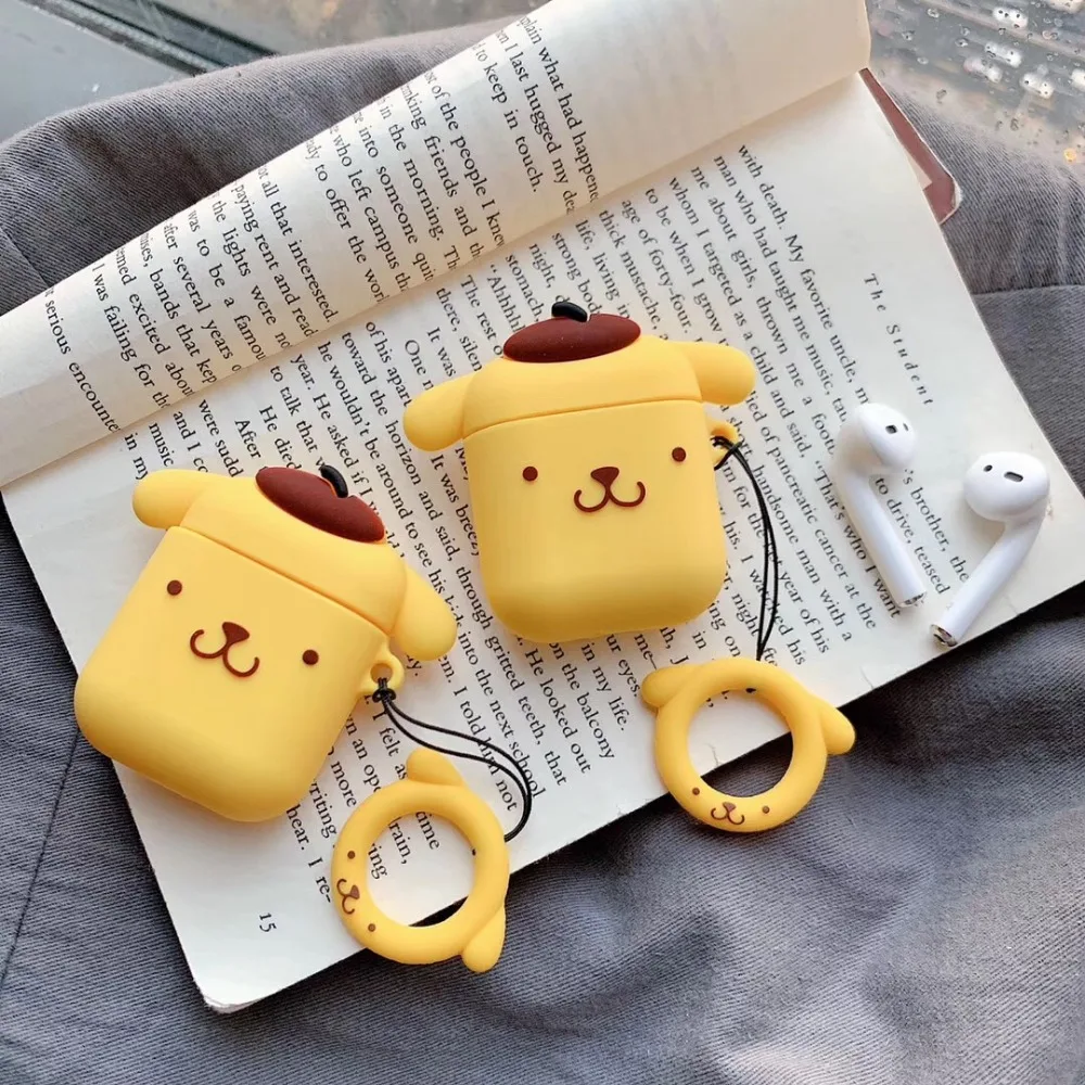 Новинка милый 3D чехол Purin Gog для беспроводных Bluetooth наушников Apple AirPods 1 2