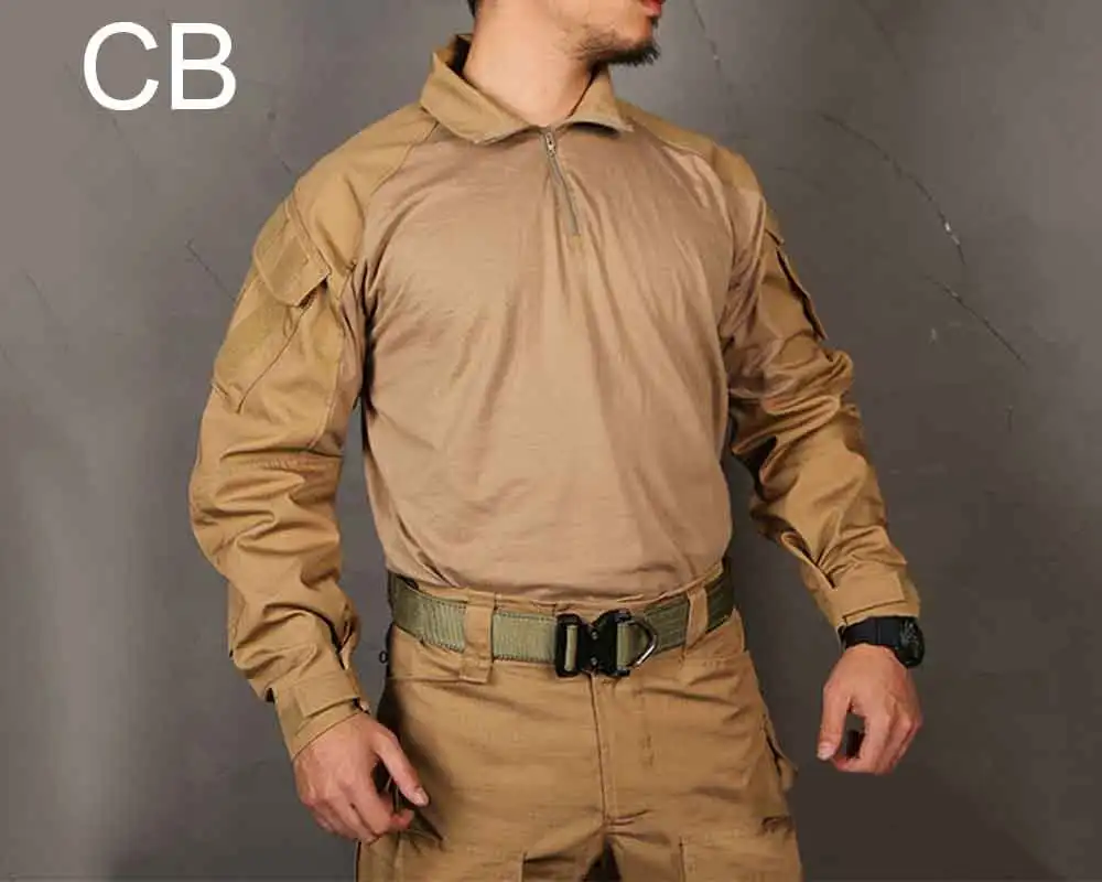 CB EMERSONGEAR Мультикам боевая рубашка охотничья одежда G3 BDU Airsoft тактическая emerson армейская Военная Wargame Мультикам черная рубашка - Цвет: CB