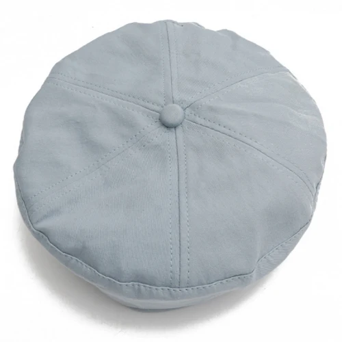 Light Blue HT2537 женские береты из дышащего хлопка на весну и лето, винтажные Восьмиугольные береты в стиле ретро, французские береты для женщин - Цвет: Light Blue
