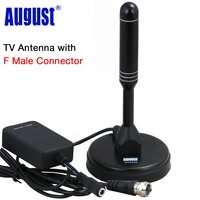 august dta245 freeview hd tv antenna with signal booster for usb tv tuner atsc indoor amplified digital f male tv antennas