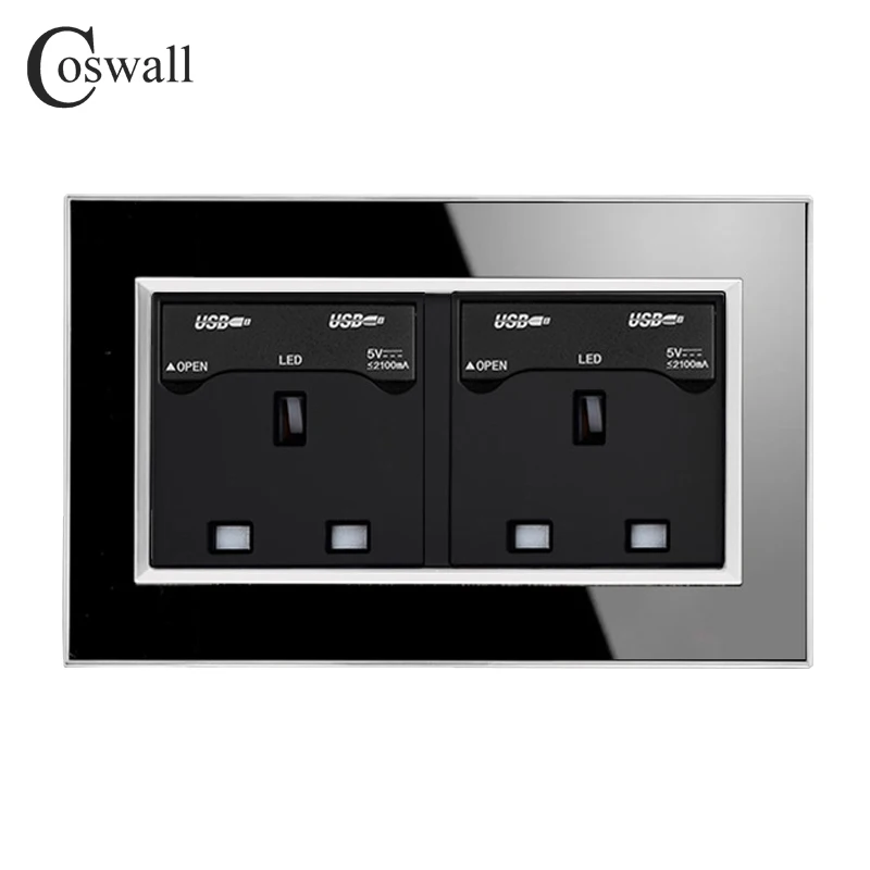 Coswall 146 Тип 13A розетка стандарта Великобритании Роскошная настенная с двойным usb