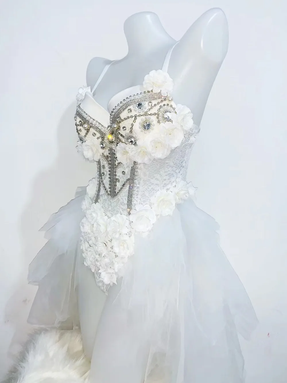 Женское Кружевное боди с цветочным рисунком | Тематическая одежда и униформа