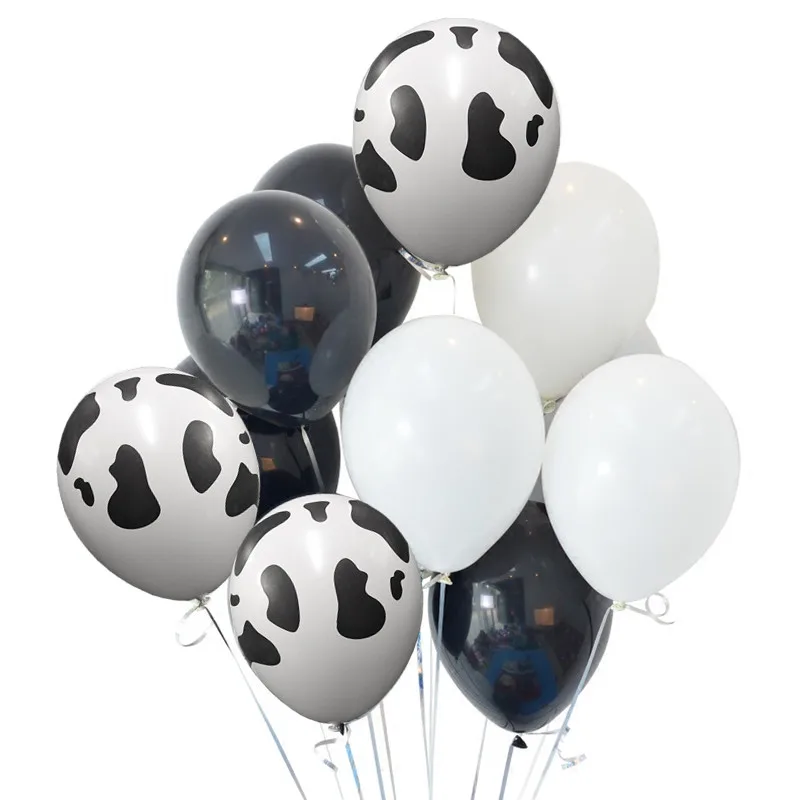 as the picture shows 100 шт./лот мультфильм Животные Globos корова печати латексные воздушные шары для задний фон с изображением фермы День Рождения украшения детский Душ Поставки - Цвет: as the picture shows