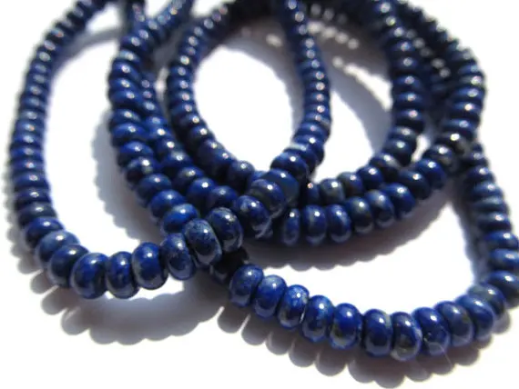 Высокое Качество 4x6-10x16mm полный strand lapis лазулит самоцветы Rondelle Abacus вертушка синий