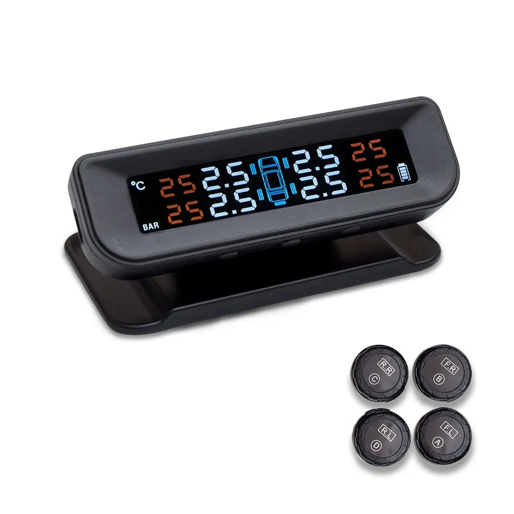 Монитор давления в шинах Vehemo TPMS USB универсальный цифровой датчик Tmps