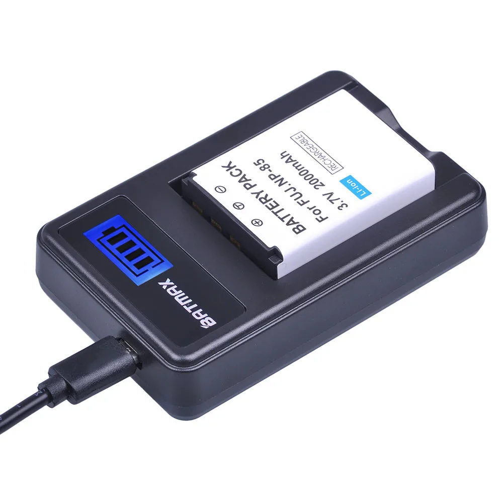 Аккумулятор для фотоаппарата 3 7 в 2000 мАч шт. + зарядное устройство USB с ЖК-дисплеем