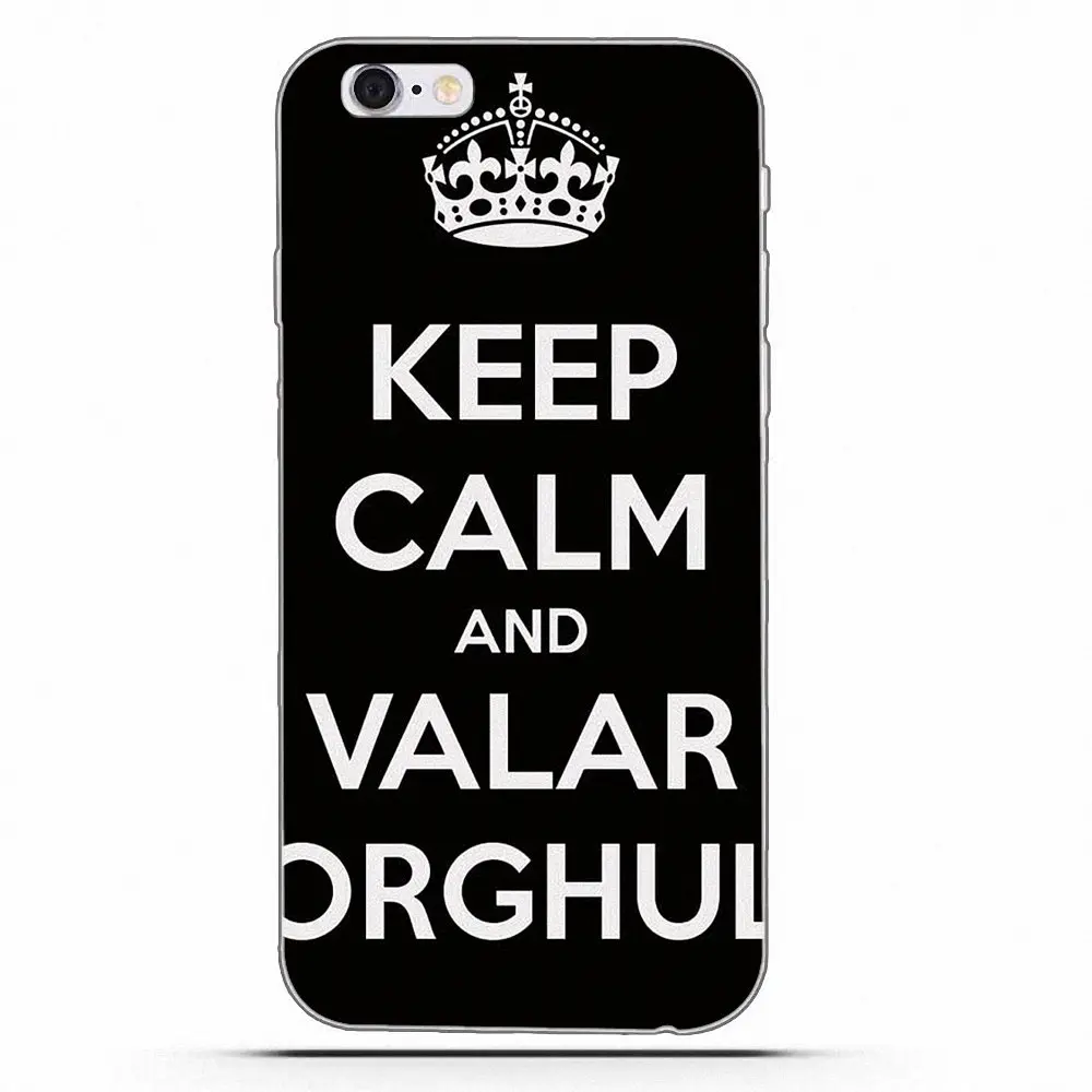 Keep Calm And Valar Morghulis оригинальный для Galaxy Alpha Core Prime Note 4 5 8 S3 S4 S5 S6 S7 S8 S9 mini edge Plus мягкие