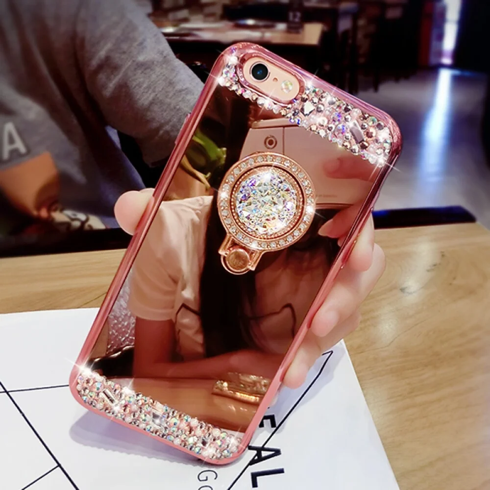 Роскошный Алмазный чехол для телефона Samsung Galaxy S8 plus S9 Plus S10 lite с блестящим зеркалом