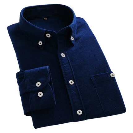 

2020 New Men's Autumn Corduroy Shirts Male Long Sleeves Slim Fit Corduroy Shirt Solid Color Men Casual Shirt Plus Size M-5XL