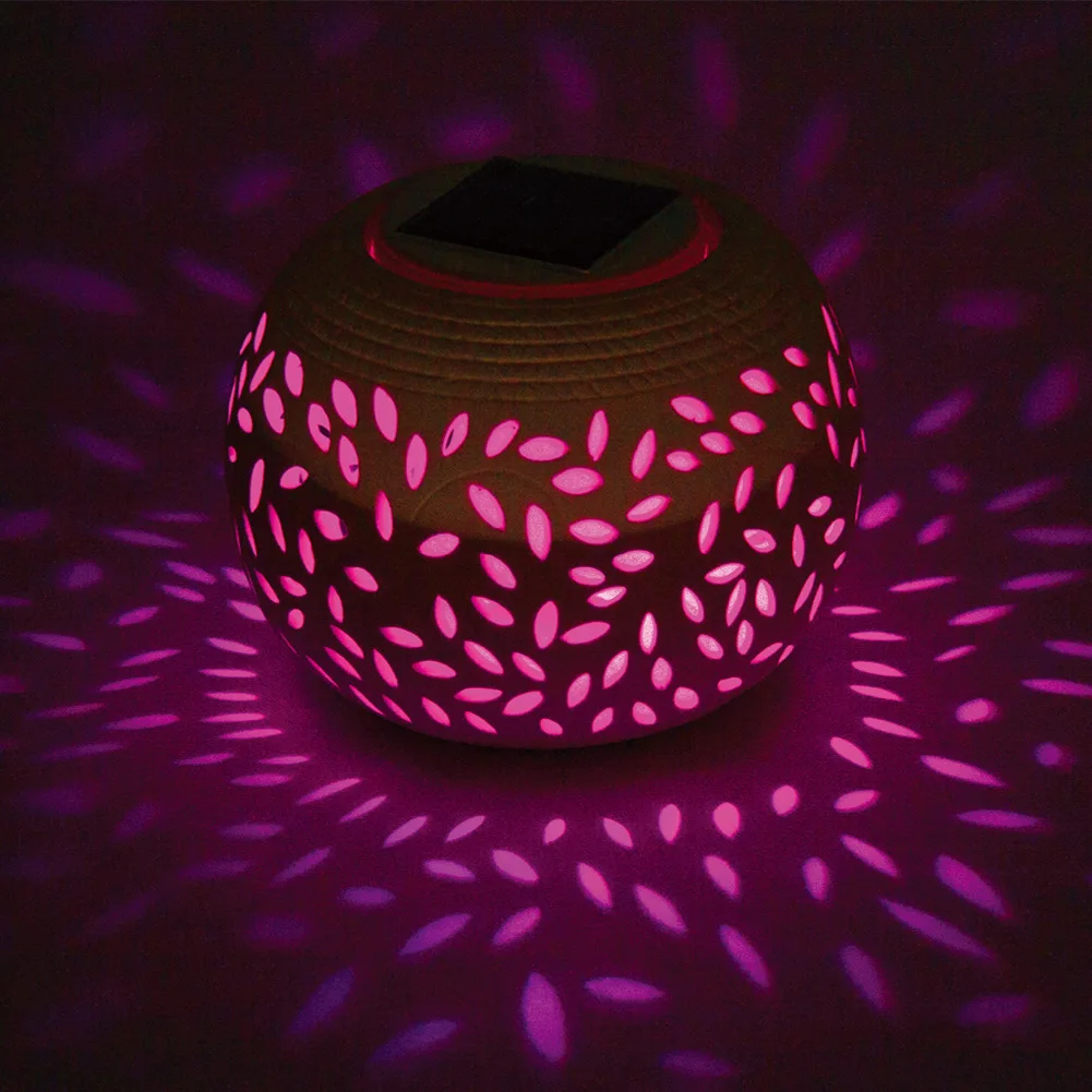 AIMIHUO LED ceramic Solar night light decorative household garden lamp Colorful energy-saving hollow solar table | Освещение