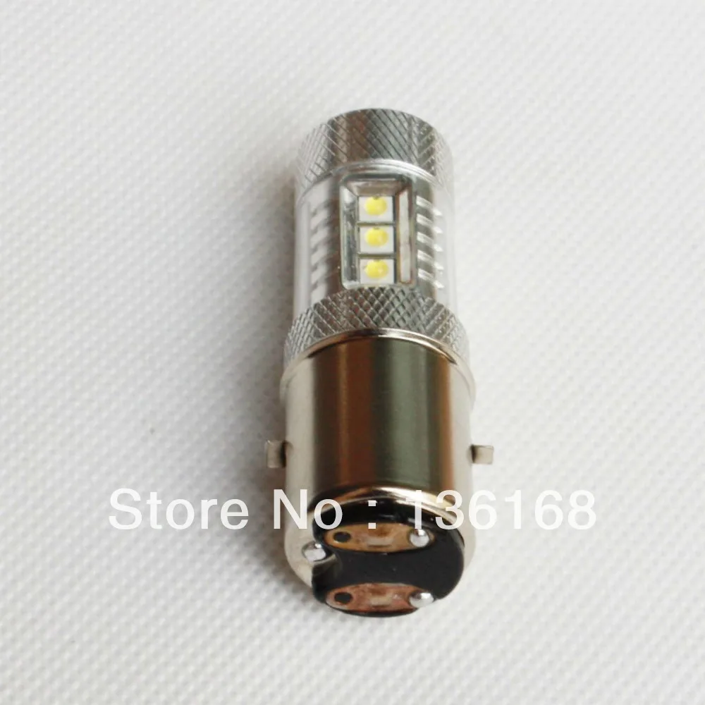 Бесплатная доставка Hochleistung Cree чипы светодиодный Грушевый Weiss BA20D H6M 80W Fr Moto Atv Motorrad
