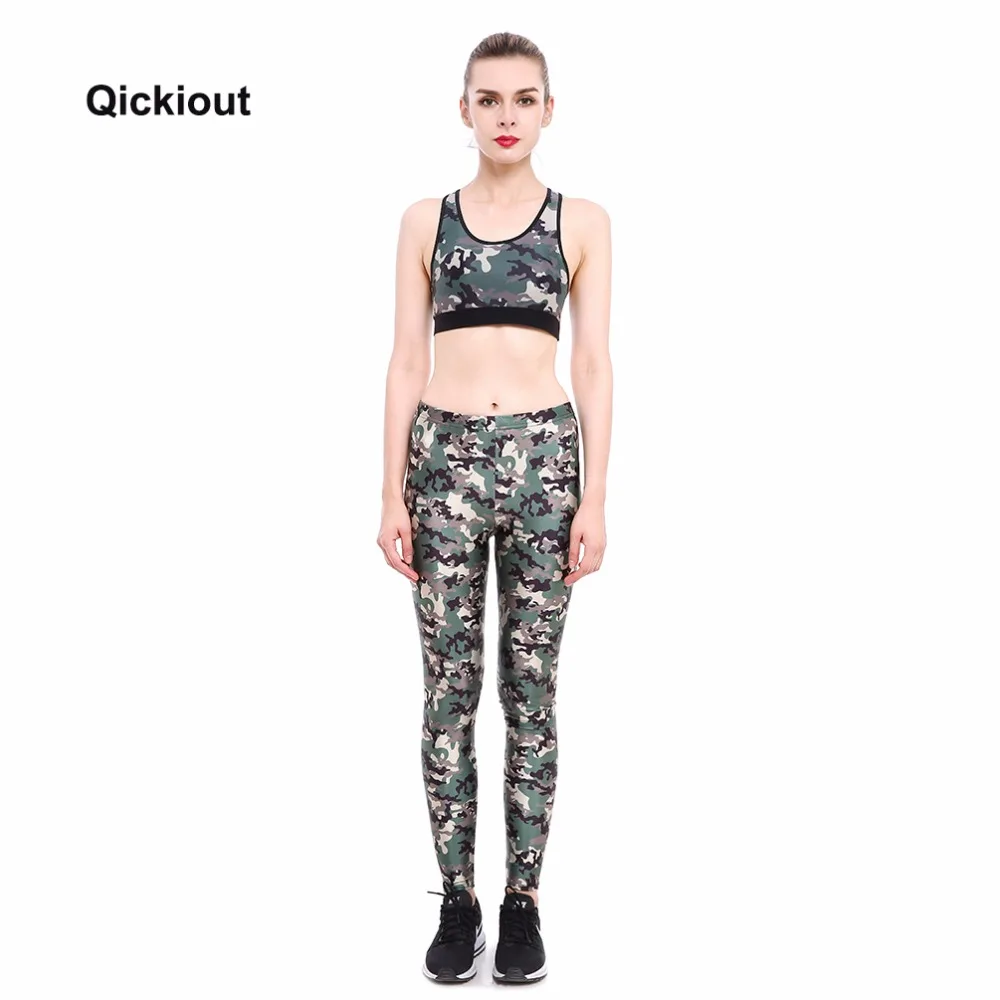 Женский комплект с бюстгальтером и леггинсами Qickitout быстросохнущие штаны для